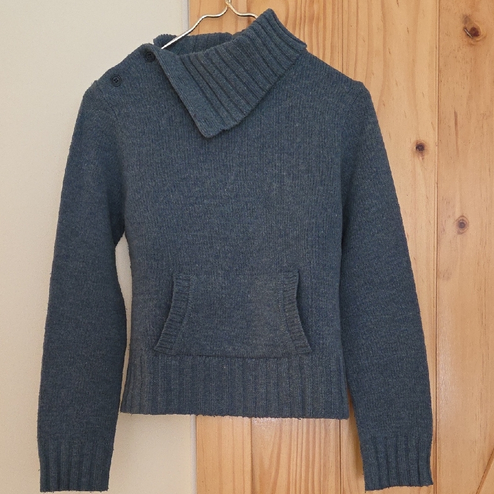 Y2K J.Crew Cozy Blue Women's Sweater Sz M